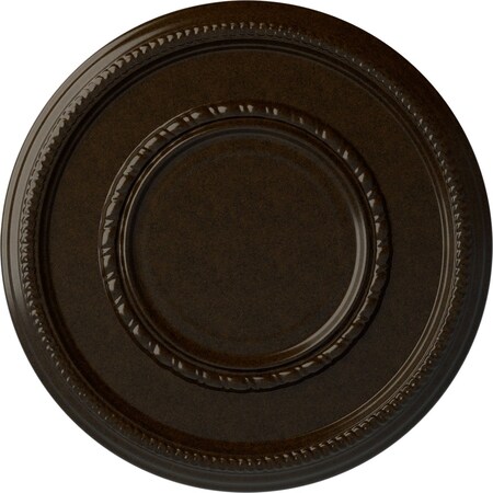 Ekena Millwork Federal Roped Large Ceiling Medallion (Fits Canopies up to 7 3/4"), 17 3/8"OD x 1 1/8"P, Bronze CM17FEBZS